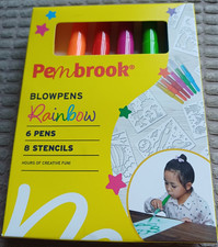 6 Rainbow Blowpens and Stencils