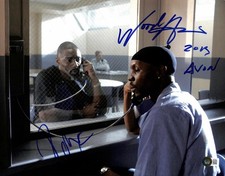 Idris Elba & Wood Harris Signed The Wire 11x14 Photo BECKETT