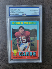 1971 Topps ROOKIE Roger Wehrli #188 - PSA/DNA Autograph - St. Louis Cardinals