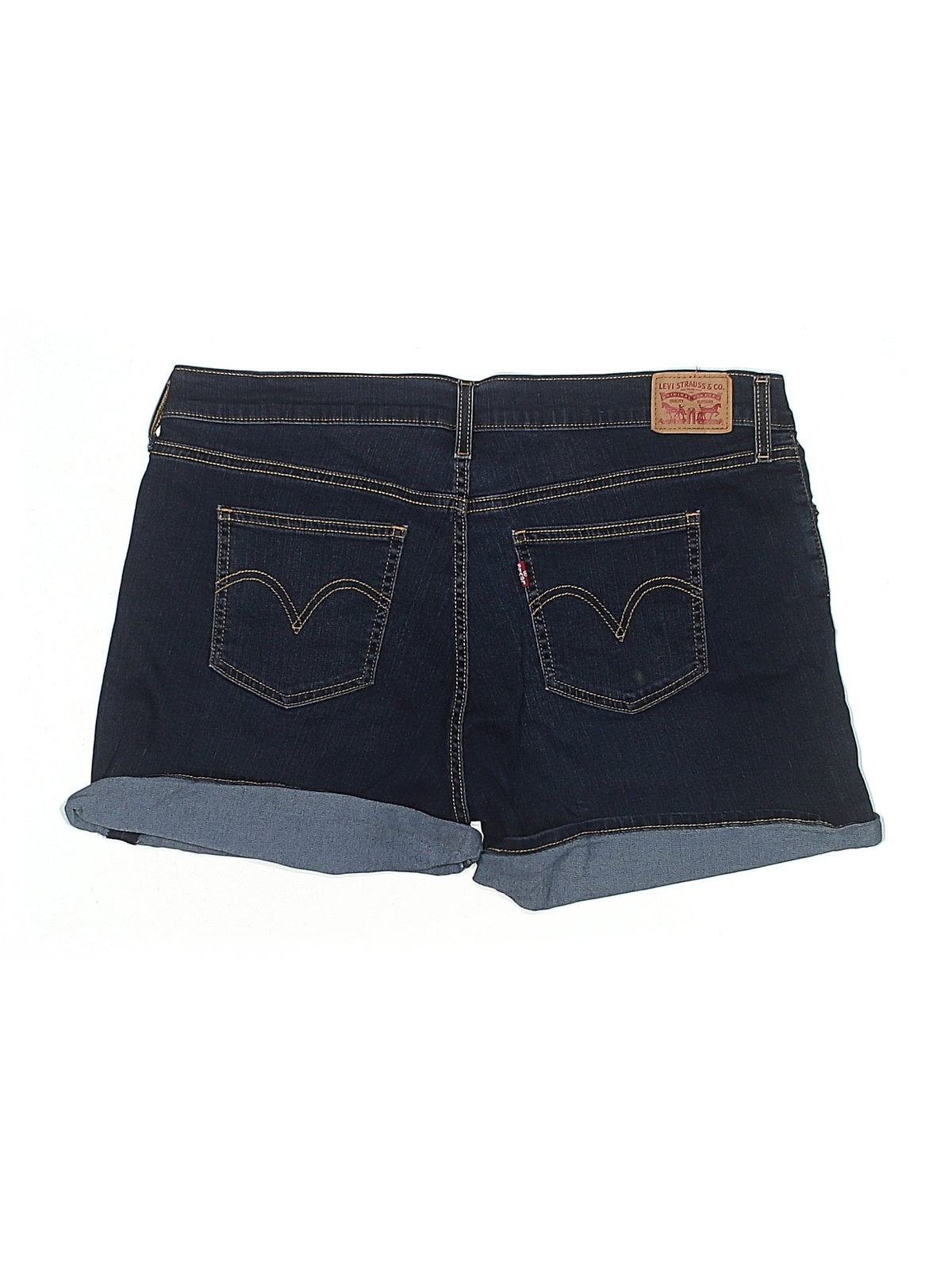 Levi's Women Blue Denim Shorts 34W thumbnail 2