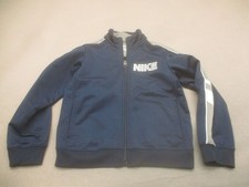 Nike Size 7 Kids Blue Pockets Full Zip Long Sleeve Activewear Sport Jacket 955