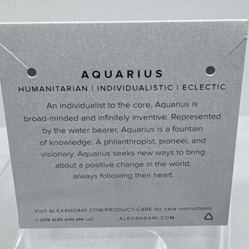 Alex and Ani AQUARIUS III Russian Silver Charm Bangle with tags - NEW - Picture 4 of 5