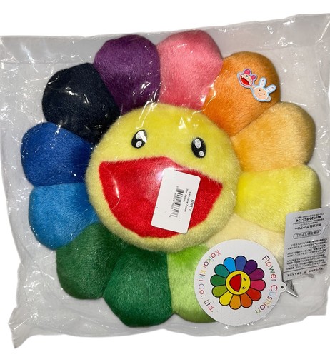 Original Takashi Murakami Flower (Rainbow) Plush Badge 3.5 in Kaikai