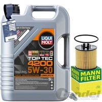 Mann ÖLfilter+Liqui TT 4200 ÖL Passend FüR Skoda Roomster 5J Fabia 2 VW Polo 9N