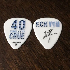 Motley Crue Vince Neil 2022 Tour Guitar Pick Blue