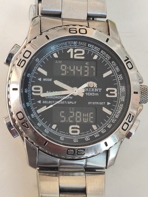 Vintage Orient Ana-Digi CVZ00001B0 Herrenuhr Edelstahl Auslaufmodell selten