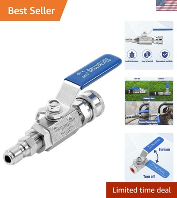 #ad High Pressure Washer Ball Valve Kit 5000 PSI Stainless Steel Quick Connect $46.99