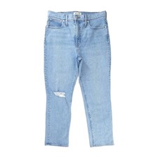 Madewell Perfect Vintage Crop Jean 30 Light Blue Stretch Straight Leg Womens