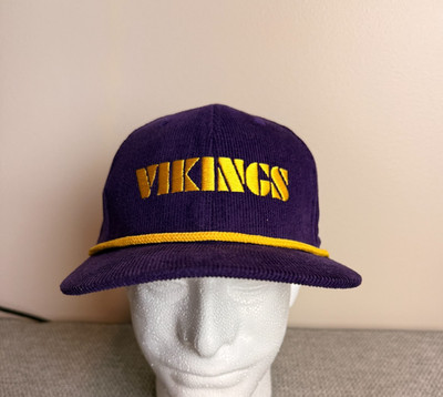 Minnesota Vikings Purple Corduroy Embroidered Miller Lite Beer Hat Snapback New
