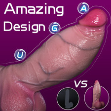 HUGE Silicone Dildo Realistic Dong Thick Big Penis Anal G-spot Sex Toy Women Men