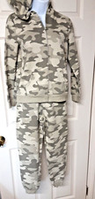 SO brand Softest Jogger Girls Camo Full Zip Jacket & Pant Set Size L 10-12