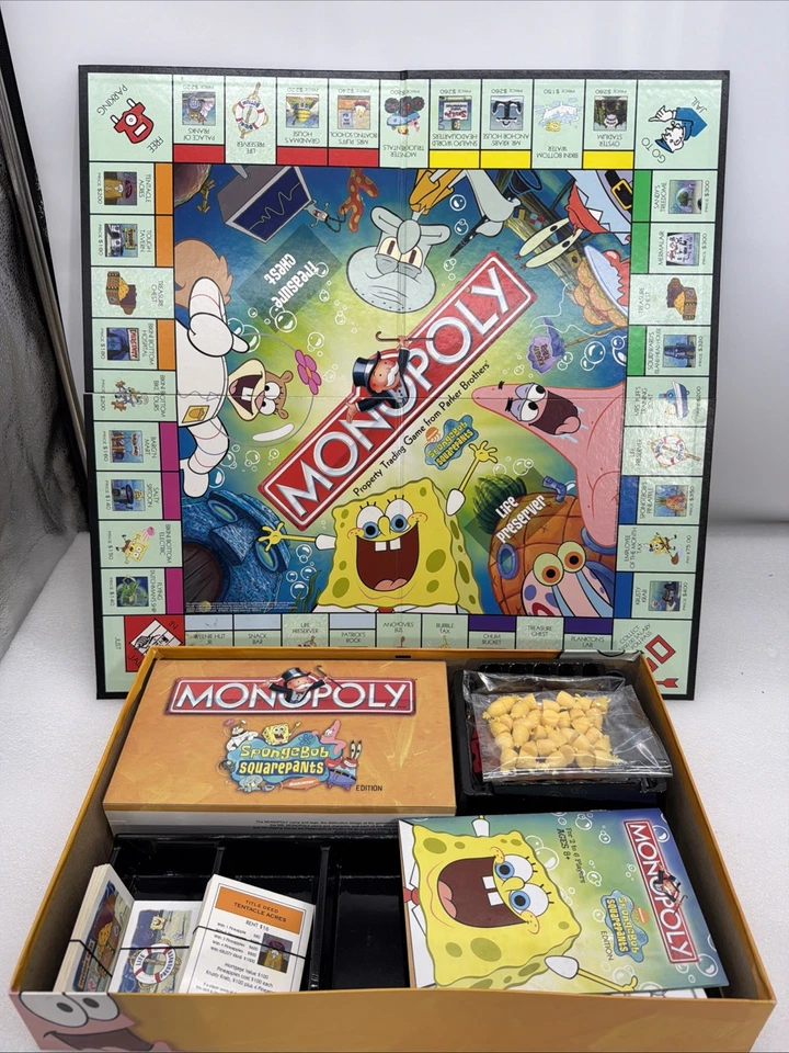 MONOPOLY Nick Jr  SpongeBob SquarePants Game - 2005 Edition 100% Complete! - Image 3 of 4