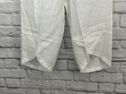 MORAITIS WOMEN’S WHITE CROPPED LINEN PANTS SIZE L — photo 2
