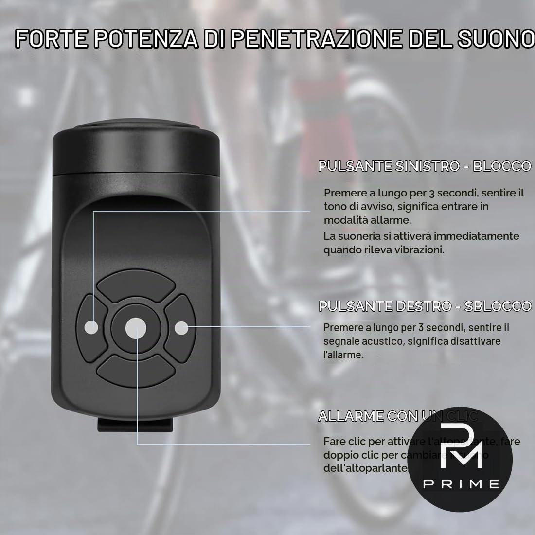 Campanello Elettrico Bici WEGLOK per Manubrio 22,2-31,8mm 120dB IPX4 Allarme foto 3
