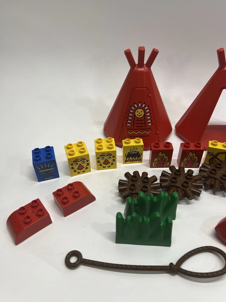 LEGO Duplo Indians Western Lote 1997-1998 Big Chief’s Camp + Village Incompleto Foto 2 de 4