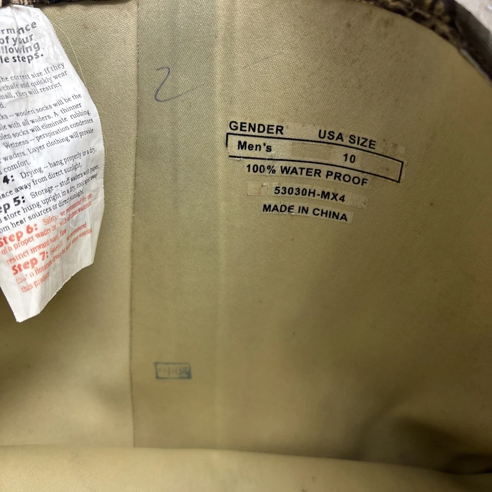 RedHead Bone-Dry Men's US Size 10 Hip Wader Boot Camo Straps Waterproof 600g - Image 4 of 4