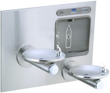 Elkay EZWS-EDFPBM117K EZH20 38-1/2" Wall Mounted Dual Station - Stainless Steel