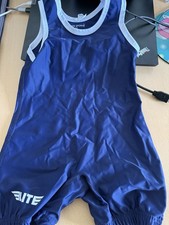 Elite Sports Standard Wrestling Singlet Youth M Blue Stretch