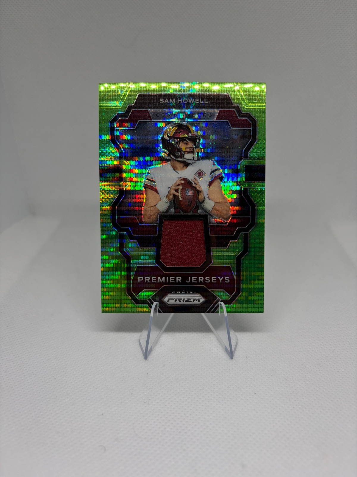 2023 Panini Prizm - Premier Jerseys Sam Howell #PJ-SH Neon Green Pulsar Prizm