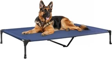 X-Large Elevated Dog Bed Raised Mesh Blue