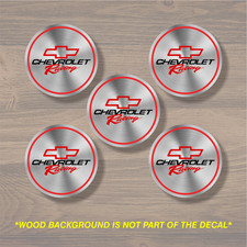 Vinyl Decal Sticker Overlays Fits Chevrolet Racing Bowtie Wheel Center Cap X5