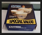 Vintage Pyrex Bowls Set of 3 Homestead Pattern Mixing Bowls