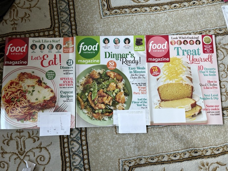 Four Food Network Magazines And Weight Watchers Magazine