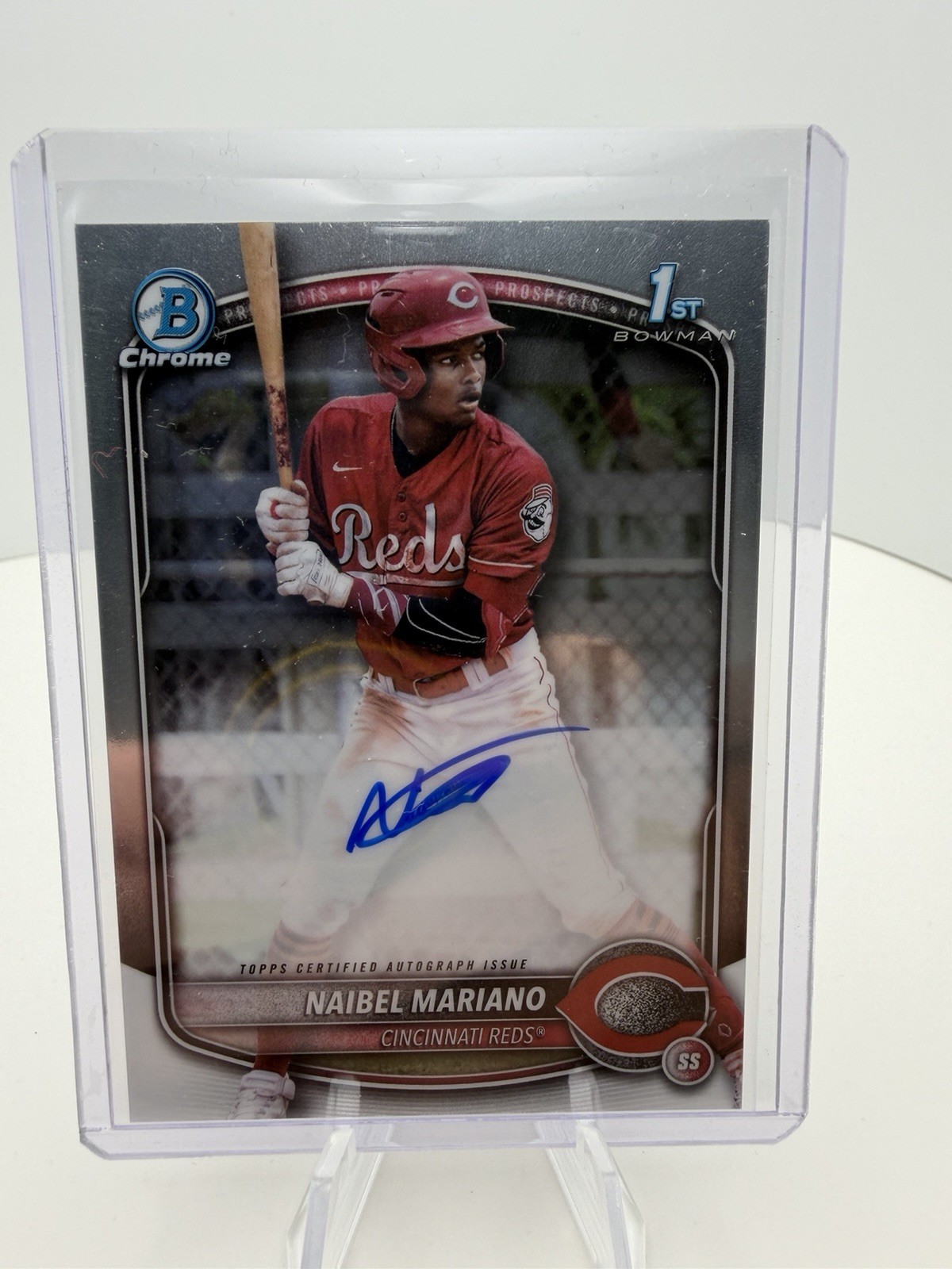 2025 Bowman Naibel Mariano Chrome Auto 1st #CPA-NM Reds