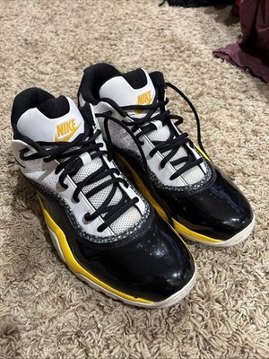 Men's Size 13 NIKE ZOOM SHARKLEY LOW REMIX Shoes 345267-101 Black Yellow