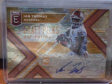 Ian Thomas 2018 Elite Draft Picks Football Aspirations Orange Rookie Auto /5
