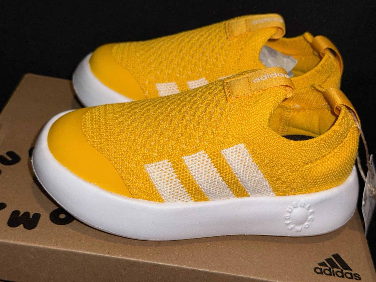 Scarpe Adidas Bubble Comfy 1 gialle nuove con scatola adorabili