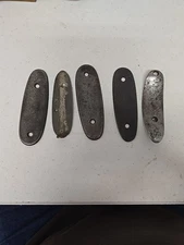 Lot Of 5 Vintage Steel Rifle Butt Plates