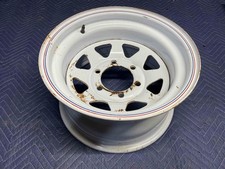 15x8 White Spoke Wagon Wheel 6 Lug 6x5.5 Bolt Pattern 15x8 White Spoke Wagon Wheel 6 Lug 6x5.5 Bolt Pattern