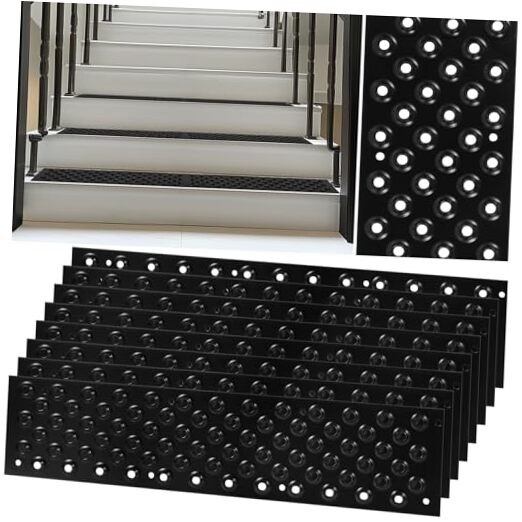8 Pack 16x3.75 Inch Non-Slip Aluminum Stair Treads for Safety