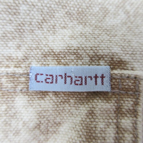 Carhartt Shirt Mens Extra Large Tan Brown Twill Workwear Double Pocket Acid Wash - Picture 6 of 16