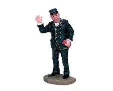 Lemax-72424-135 The Conductor, Weihnachtsdorf, Weihnachtsfiguren, Schaffner