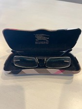 Burberry Nova Check hard clamshell glasses case and glasses B1156