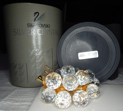 RARE NIB Swarovski Crystal 14KGP Cluster of Grapes 7550 20015 Mint New