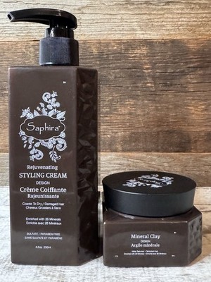 Saphira Styling Cream 250 ml + Mineral Clay 50 ml Hair Set