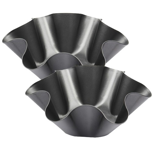 2 Pack 8.5" Nonstick Large Taco Shell Bowl – Carbon Steel Tortilla Maker Shel...