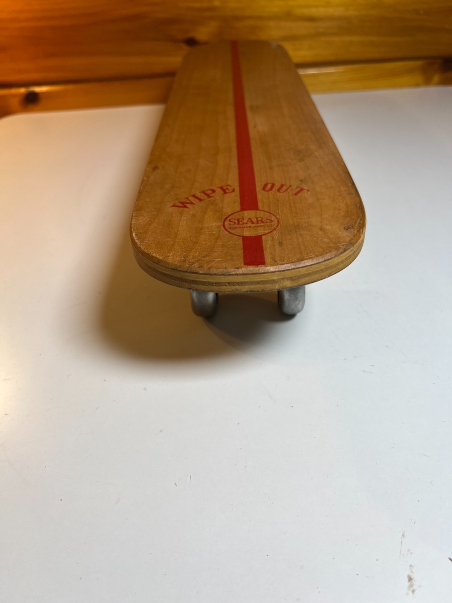 Vintage 1960s 60s Wooden Wood Skateboard 