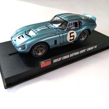 Vintage Tomy AFX SRT Shelby Cobra Daytona Coupe Blue Striped 5 HO Slot Car