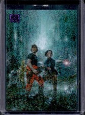 2025 Topps Chrome Star Wars Galaxy Separated at Birth Purple Refractor #/125