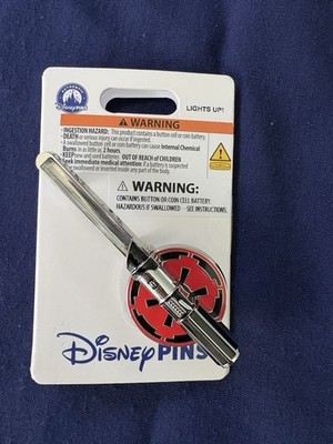 Disney Parks 2026 Star Wars Galactic Empire Light Up Hilt Lightsaber Pin NOC