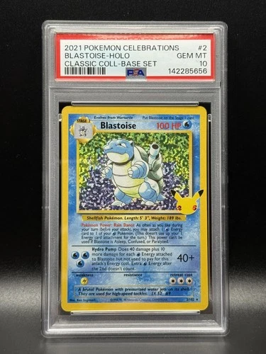 PSA 10 GEM MINT Blastoise 2 Celebrations Classic Collection Holo Pokemon Card