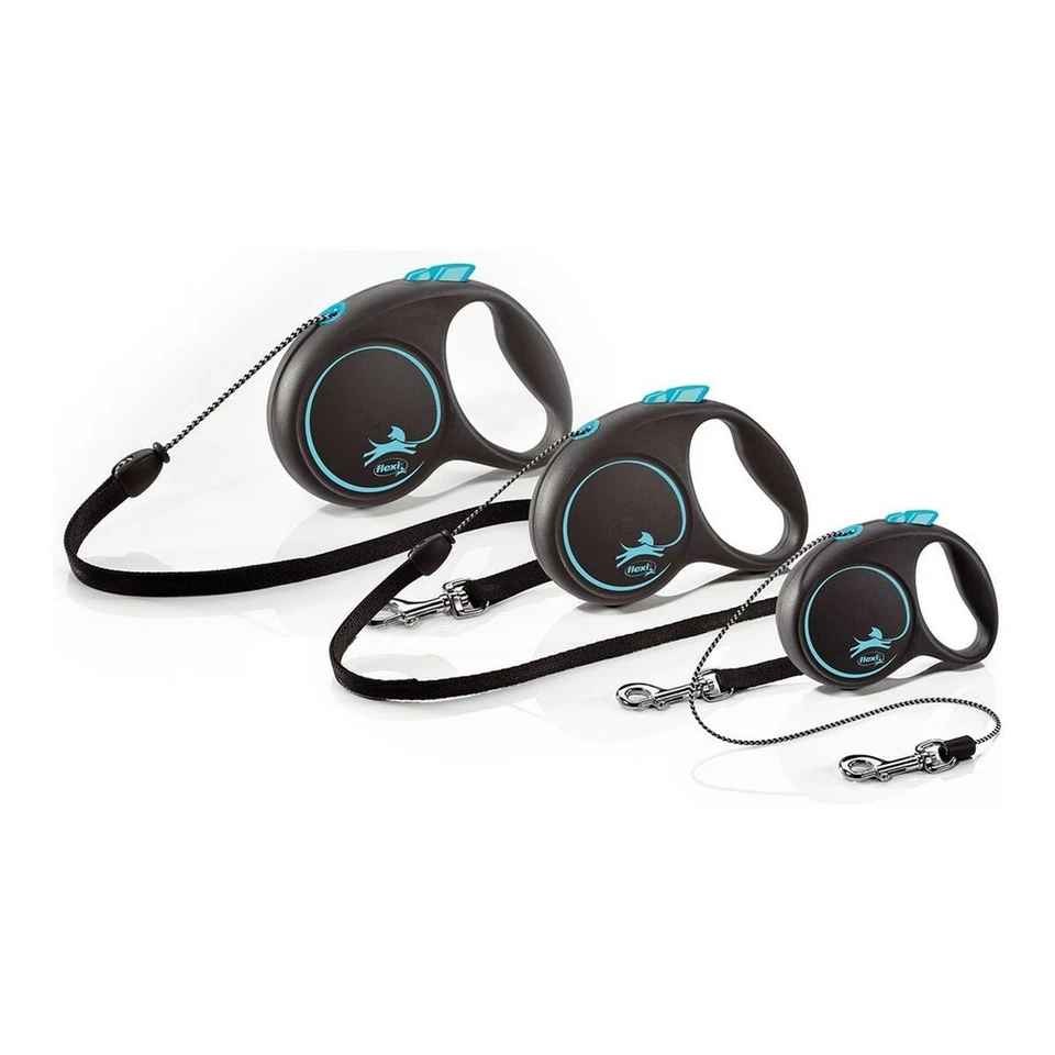 Guinzaglio per Cani Flexi BLACK DESIGN 5 m Taglia M Silver - Immagine 2 di 3