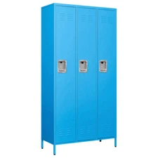 3 Doors Metal Lockers Storage Cabinet for School Gym Hotel and Employees 71 inch