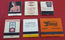 *Vintage Matchbook Lot of 6! Garage Maurice Girard UAP Esso Auto Parts