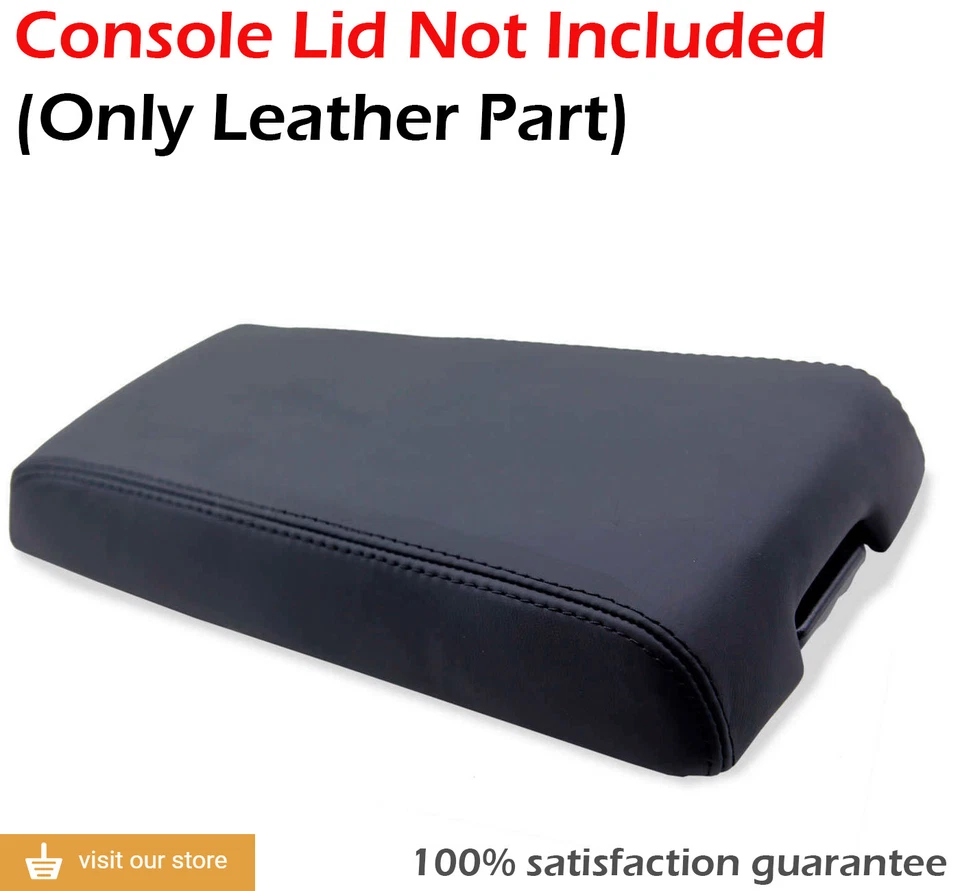 Reposabrazos de consola central cubierta de cuero sintético para Dodge Nitro 07-11 negro Foto 2 de 4