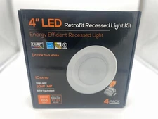 TORCHSTAR LED RETROFIT RECESSED LIGHT KIT 4 INCH 2700K SOFT WHITE 4 PACK NEW